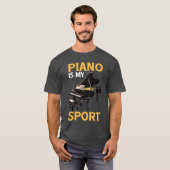 ピアノは私のスポーツ おもしろい友達 Tシャツ (正面フル)