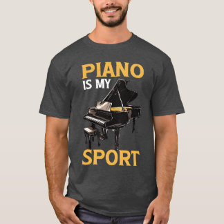 ピアノは私のスポーツ おもしろい友達 Tシャツ
