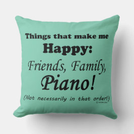 ピアノは私を幸せにする クッション