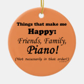 ピアノは私を幸せにする セラミックオーナメント (正面)