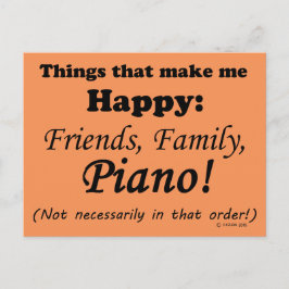 ピアノは私を幸せにする ポストカード