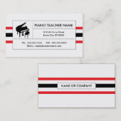 ピアノは縞で飾ります 名刺 (正面/裏面)