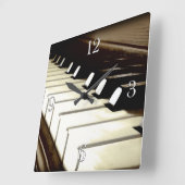 ピアノは音楽愛好者の柱時計を調整します スクエア壁時計 (傾斜)