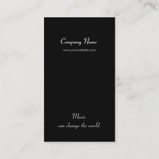ピアノは音楽業界カードを調整します 名刺 (裏面)