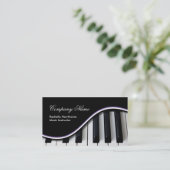 ピアノは音楽業界カード~の紫色を調整します 名刺 (スタンド正面)