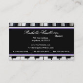 ピアノは音楽業界カード~の紫色を調整します 名刺 (裏面)