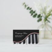 ピアノは音楽業界カード~の赤を調整します 名刺 (スタンド正面)