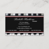 ピアノは音楽業界カード~の赤を調整します 名刺 (裏面)