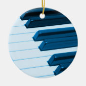 ピアノまたは器官の鍵のクリスマスのオーナメント セラミックオーナメント (正面)