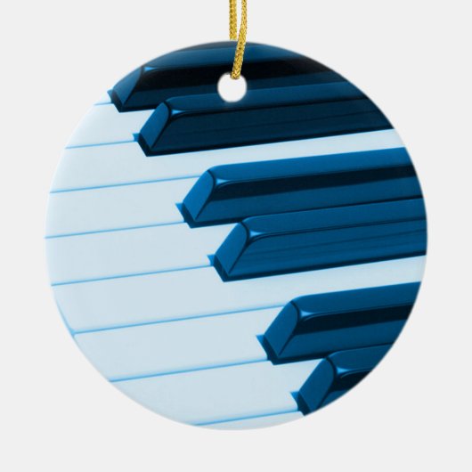 ピアノまたは器官の鍵のクリスマスのオーナメント セラミックオーナメント (正面)