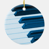 ピアノまたは器官の鍵のクリスマスのオーナメント セラミックオーナメント (裏面)