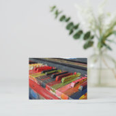 ピアノまたは音楽レッスンの名刺 名刺 (スタンド正面)