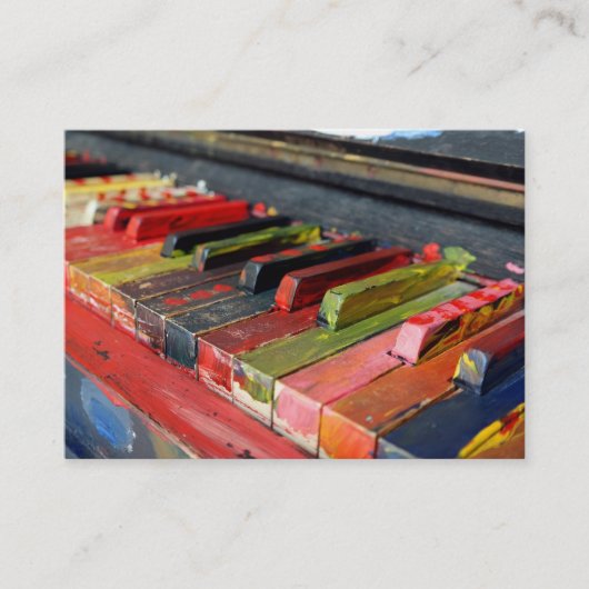 ピアノまたは音楽レッスンの名刺 名刺 (正面)