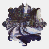 ピアノを叩く オーナメントカード (裏面)