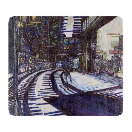 ピアノを叩く カッティングボード (正面)