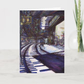 ピアノを叩く カード (正面)