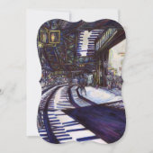 ピアノを叩く カード (正面)