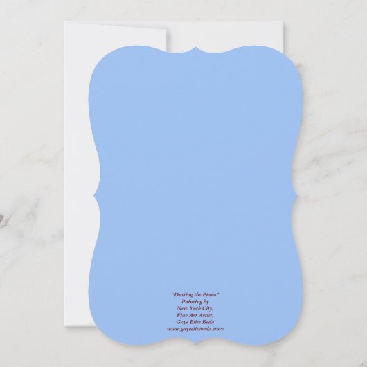 ピアノを叩く カード (裏面)