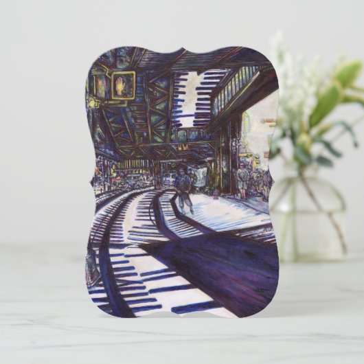 ピアノを叩く カード (スタンド正面)