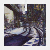 ピアノを叩く ガラスオーナメント (裏面)