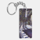 ピアノを叩く キーホルダー (正面左)