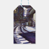 ピアノを叩く ギフトタグ (正面)