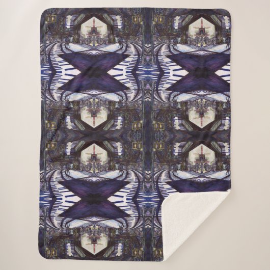 ピアノを叩く シェルパブランケット (正面)