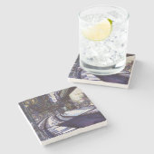 ピアノを叩く ストーンコースター (横)