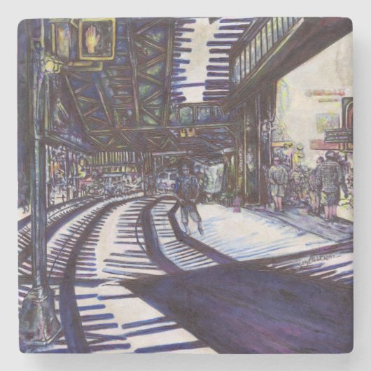 ピアノを叩く ストーンコースター (正面)