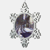 ピアノを叩く スノーフレークピューターオーナメント (右)