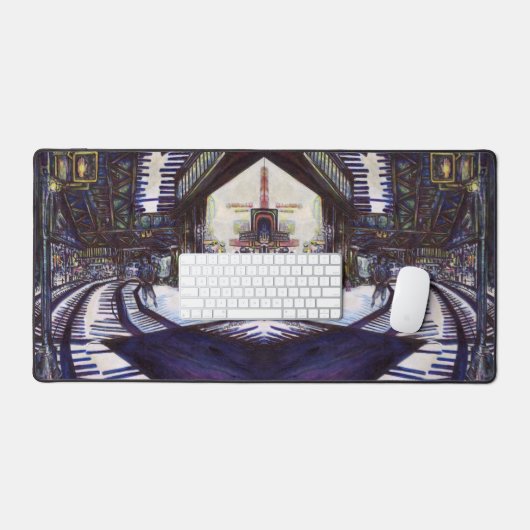 ピアノを叩く デスクマット (キーボード&マウス)