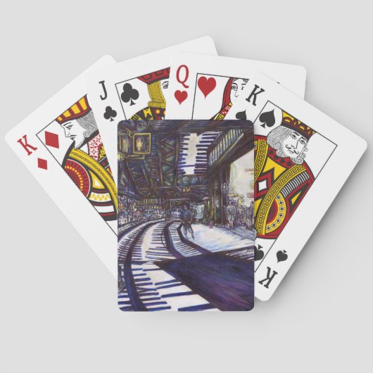 ピアノを叩く トランプ (裏面)