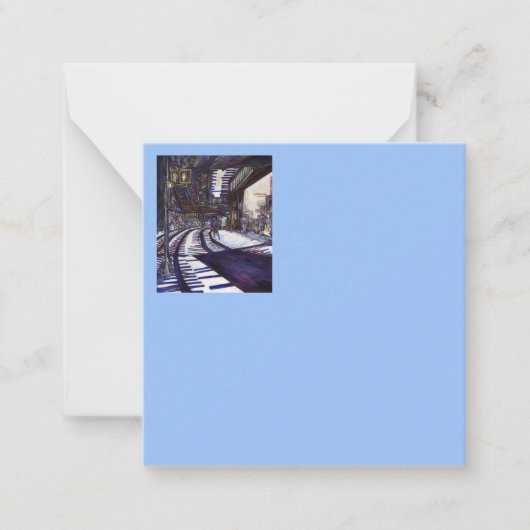 ピアノを叩く ノートカード (正面)