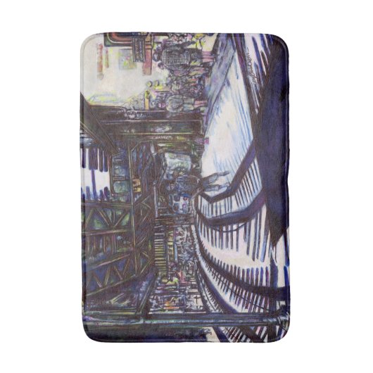 ピアノを叩く バスマット (正面縦)