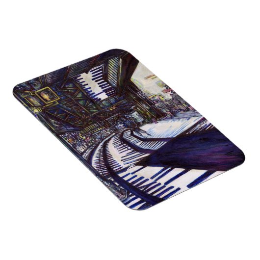 ピアノを叩く マグネット (右側)