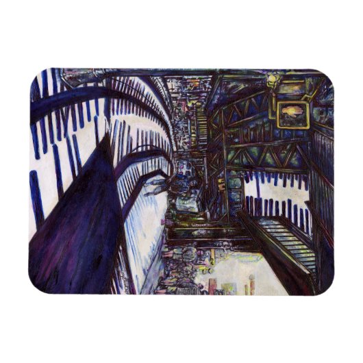 ピアノを叩く マグネット (横)