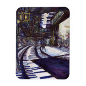 ピアノを叩く マグネット (縦)