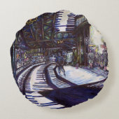 ピアノを叩く ラウンドクッション (裏面)