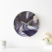 ピアノを叩く ラージ壁時計 (ホーム)