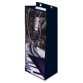 ピアノを叩く ワインギフトバッグ (裏面アングル)