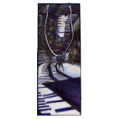 ピアノを叩く ワインギフトバッグ (裏面)