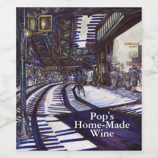 ピアノを叩く ワインラベル (シングルラベル)