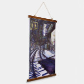 ピアノを叩く 吊り下げ型タペストリー (傾斜あり)