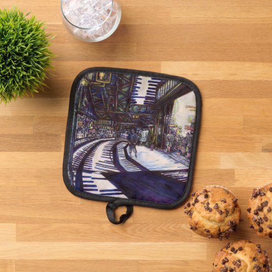 ピアノを叩く 鍋敷き (トップダウン)