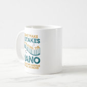 ピアノを弾くときは間違いをしません コーヒーマグカップ (正面左)