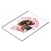 ピアノを弾くのが好きな女の子のプレゼント ノートブック (左側)