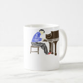 ピアノを弾く男性 コーヒーマグカップ (正面右)