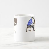 ピアノを弾く男性 コーヒーマグカップ (中央)