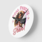 ピアノを愛するギル遊に贈り物 ラウンド壁時計 (傾斜)