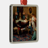 ピアノを遊んでいるショパン メタルオーナメント (右)